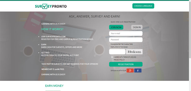 surveypronto ganar dinero con encuestas