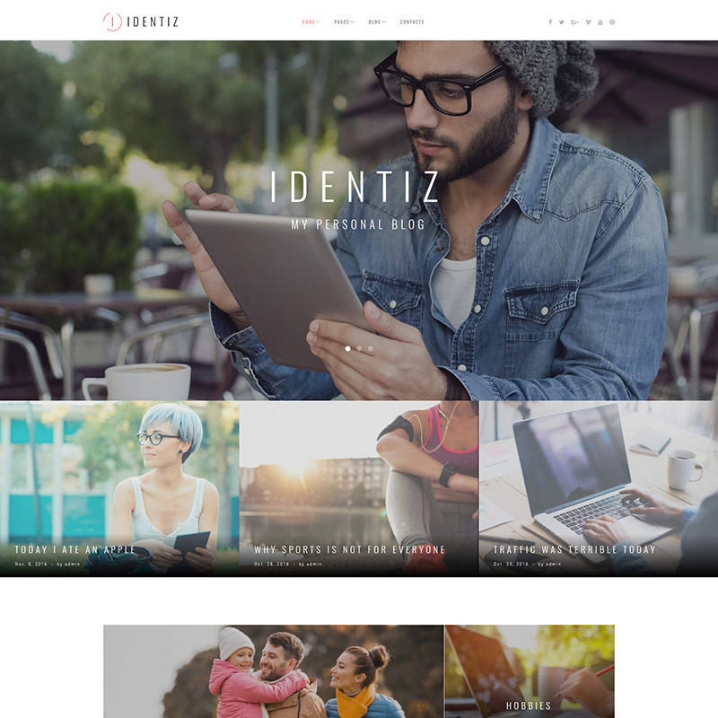 Identiz - Tema de WordPress para Página Personal