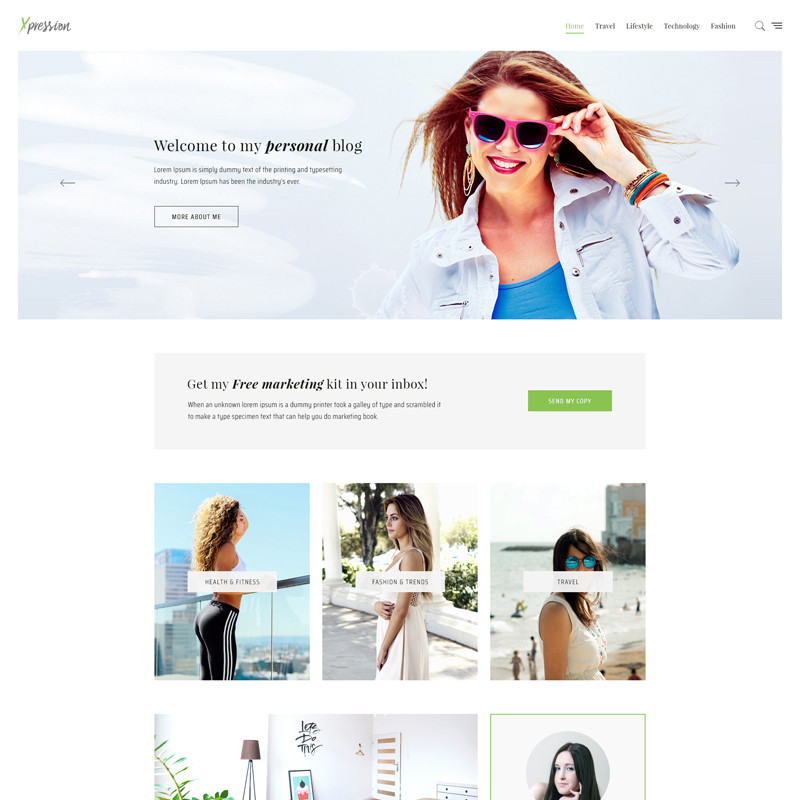 xPression - Tema de WordPress para Blog de Moda